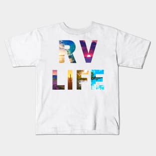 RV Life Camping Adventure Images Kids T-Shirt